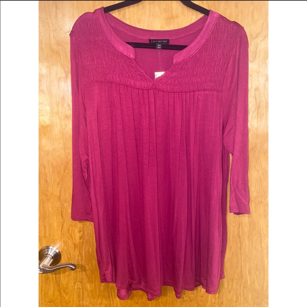 Pink/purple soft long sleeve top. Lane Bryant 1x